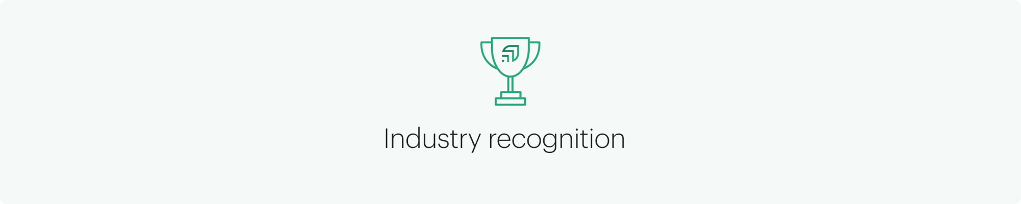 Industry recognition