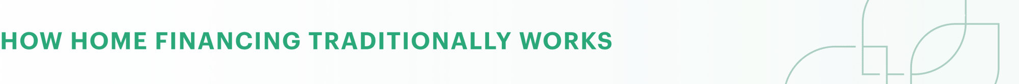 How home financing traditionally works